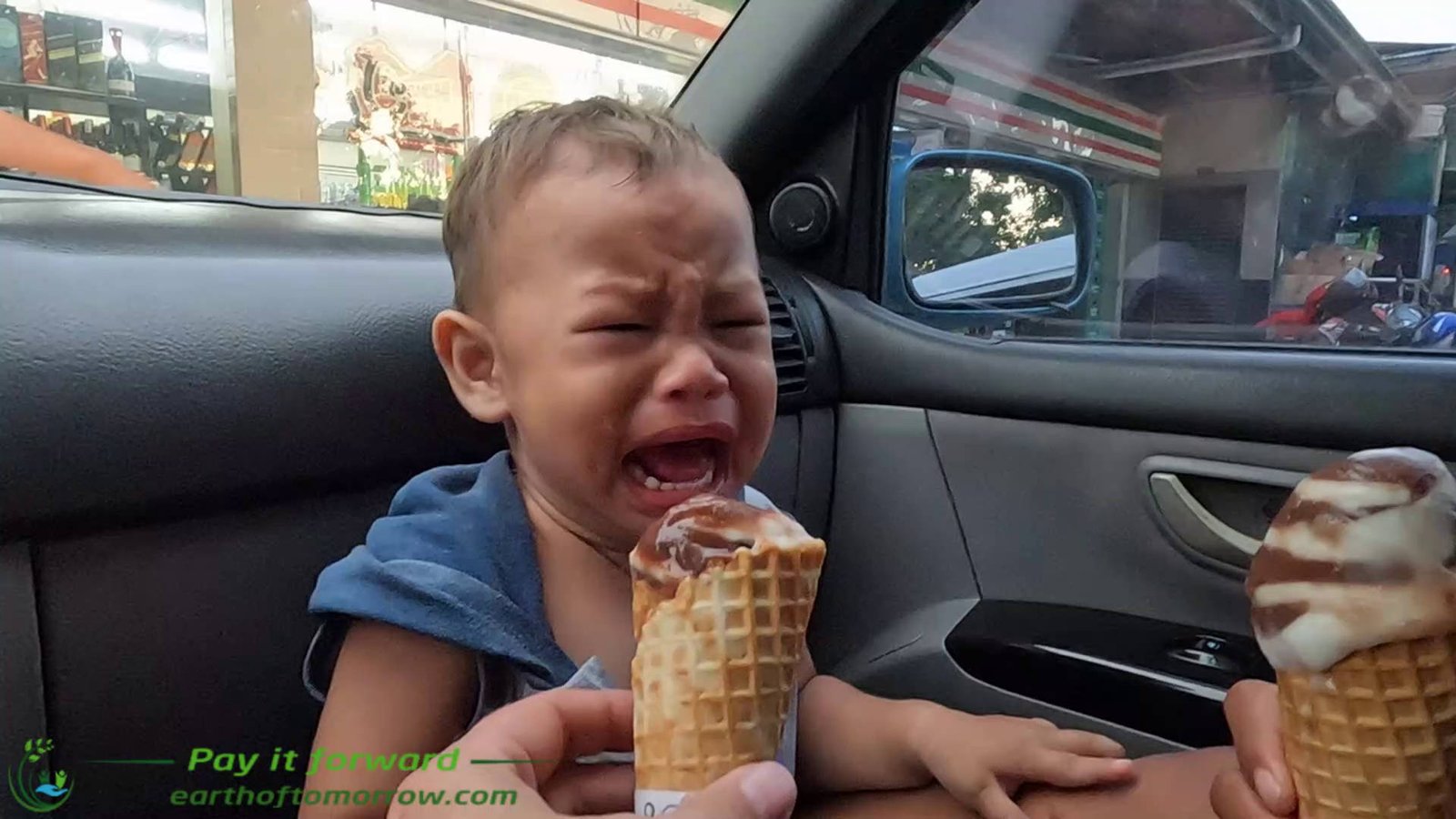 Ice cream baby and phone be gone on Friday 13